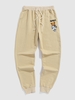 Pantalon de Jogging Motif Astronaute Style Graphique avec Cordon de Serrage M Café lumière