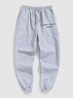 Pantalon de Jogging Sport Doublure en Molleton à Cordon Motif Lettre C