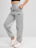 Pantalon de Jogging Brodé à Cordon Pour Femme Taille unique Gris clair