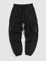 Pantalon de Jongging Cargo Boucle avec Poches à Cordon Xs Noir
