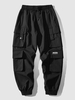 Pantalon de Jongging Cargo Techwear avec Multi-Poches à Rabat à Cordon Xl Noir