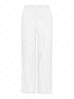 Pantalon de Plage Au Crochet en Tricot à Cordon S Blanc