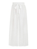 Pantalon de Plage Semi-transparent Ceinturé à Jambe Large M Blanc