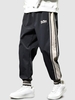 Pantalon de Sport à Imprimé Lettre New York en Blocs de Couleurs L Noir