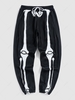 Pantalon de Survêtement à Motif Squelette Halloween à Cordon de Serrage 2xl Noir
