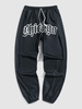 Pantalon de Survêtement avec Poche à Pieds Etroits à Cordon M Noir