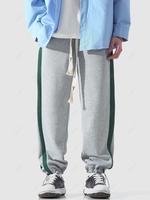 Pantalon de Survêtement Décontracté en Couleur Jointive à Cordon Design Xl Gris foncé