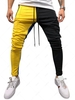 Pantalon de Survêtement Maigre Ajusté en Blocs de Couleurs à Cordon L Jaune