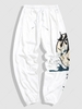 Pantalon de Survêtement Motif Grues Volantes Style Graphique 4xl Blanc