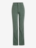 Pantalon Droit Lettre Patch à Taille Haute en Velours Côtelé M Vert profond