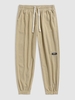 Pantalon en Couleur Unie à Pieds Etroits en Velours Côtelé M Verge d