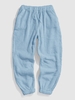 Pantalon en Tissu Duveteux Fourré en Couleur Unie à Pieds Etroits L Bleu clair
