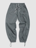 Pantalon Lettre Jointif à Pieds Xs Gris foncé