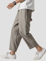 Pantalon Neuvième à Cordon de Serrage Décontracté M Café lumière
