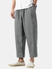 Pantalon Neuvième à Cordon de Serrage Décontracté M Gris foncé