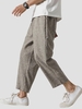 Pantalon Neuvième à Cordon de Serrage Décontracté Xl Café lumière