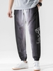 Pantalon Ombré à Imprimé Lettre Animal Dessin Animé Xl Noir