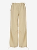 Pantalon Parachute Faux Bouton à Cordon S Café lumière