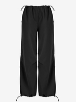 Pantalon Parachute Faux Bouton à Cordon S Noir