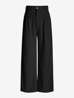 Pantalon Plissé à Jambe Large avec Poches S Noir