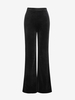 Pantalon Sportif Coupe Irrégulière en Velours à Taille Haute M Noir
