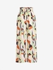 Pantalon Taille Smocké à Imprimé Abstrait à Jambes Larges M Multi a