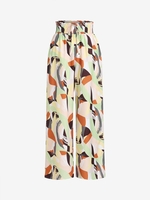 Pantalon Taille Smocké à Imprimé Abstrait à Jambes Larges M Multi a