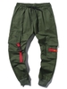 Pantalon Technique de Jogging Cargo Long Applique S Vert armée