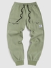 Pantalon Technique Lettre Jointif avec Poches en Avant M Vert clair
