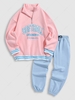 Parure de Sweat-shirt Lettre Brodée Style de Blokecore et Pantalon de Jogging S Multi a