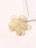 Pinces à Cheveux en Forme de Fleur Transparente en Peluche