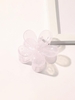 Pinces à Cheveux en Forme de Fleur Transparente en Peluche