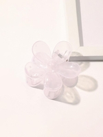 Pinces à Cheveux en Forme de Fleur Transparente en Peluche