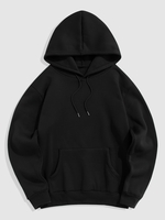 Pull à Capuche Pull-over à Doublure en Toison 2xl Noir