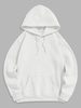 Pull à Capuche Pull-over à Doublure en Toison L Blanc