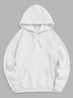 Pull à Capuche Pull-over à Doublure en Toison L Blanc