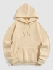 Pull à Capuche Pull-over à Doublure en Toison L Café lumière