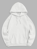 Pull à Capuche Pull-over à Doublure en Toison M Blanc