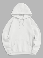 Pull à Capuche Pull-over à Doublure en Toison M Blanc