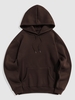 Pull à Capuche Pull-over à Doublure en Toison S Café profond