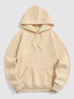 Pull à Capuche Pull-over à Doublure en Toison Xl Café lumière