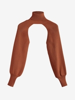 Pull à Col Roulé Maille Taille unique Café