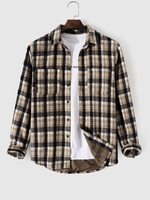 Pull avec Poche à Carreaux Xxl Café