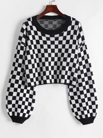 Pull Court à Manches Bouffantes M Noir