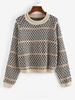 Pull de Noël Maille Graphique Flocon de Neige à Ourlet Roulé S