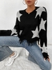 Pull Effrangé Etoile M Noir