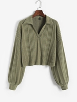 Pull Evasé Polo L Vert