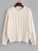 Pull Fil Métallique à Goutte Epaule M Blanc