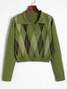 Pull Losange à Col M Vert profond