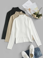 Pull Maigre à Col Roulé 3 Pièces Taille unique Multi a